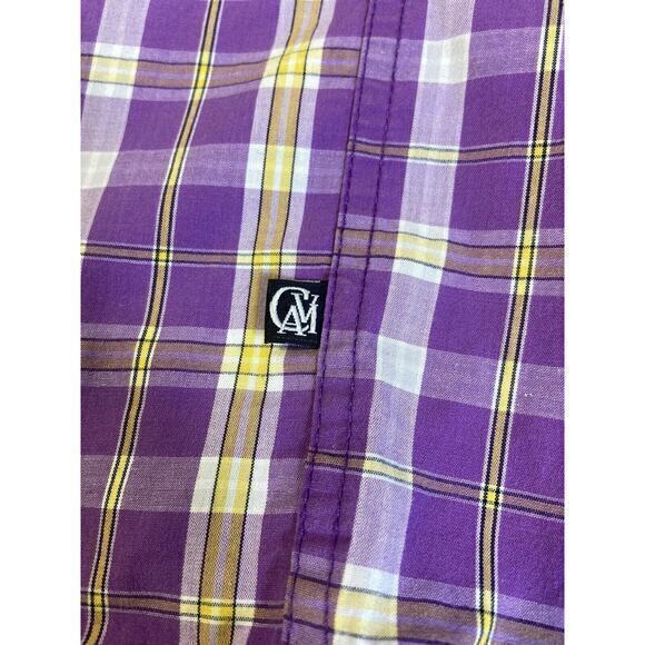 CAVI Product of Great Taste Long Sleeve Button Up Purple‎ Plaid Shirt Size XL - Picture 11 of 16